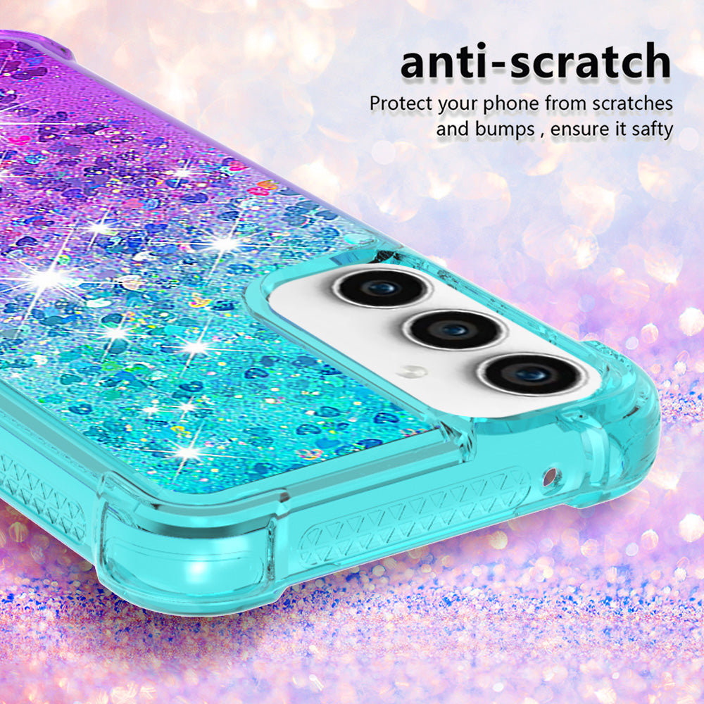 YB Quicksand Series-3 For Samsung Galaxy S23 FE Gradient Glitter Liquid Phone Case Corner Cushion Protective TPU Cover YB Quicksand Series-3 For Samsung Galaxy S23 FE Gradient Glitter Liquid Phone Case Corner Cushion Protective TPU Cover